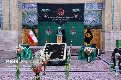 آیین سنتی «اذن عزا» در حرم مطهر رضوی برگزار شد