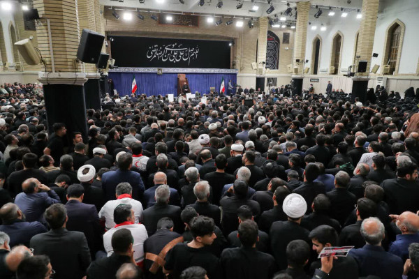 مراسم عزاداری سالروز شهادت امام رضا علیه‌السلام در حضور رهبر انقلاب