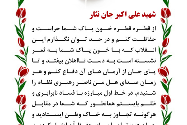 دلنوشته هایی برای شهدا