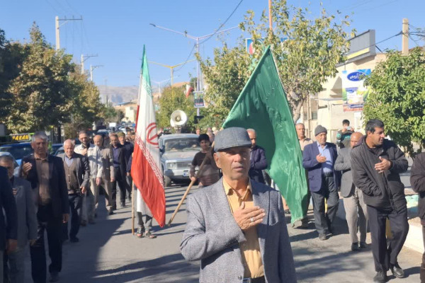 دسته روی عزاداران فاطمی در شهرستان بدره