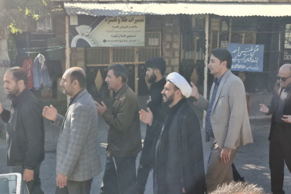 دسته روی عزاداران فاطمی در شهرستان بدره